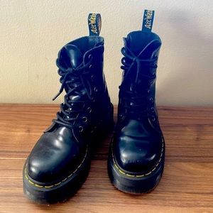 Platform Doc Marten Jadon Boots Smooth Black